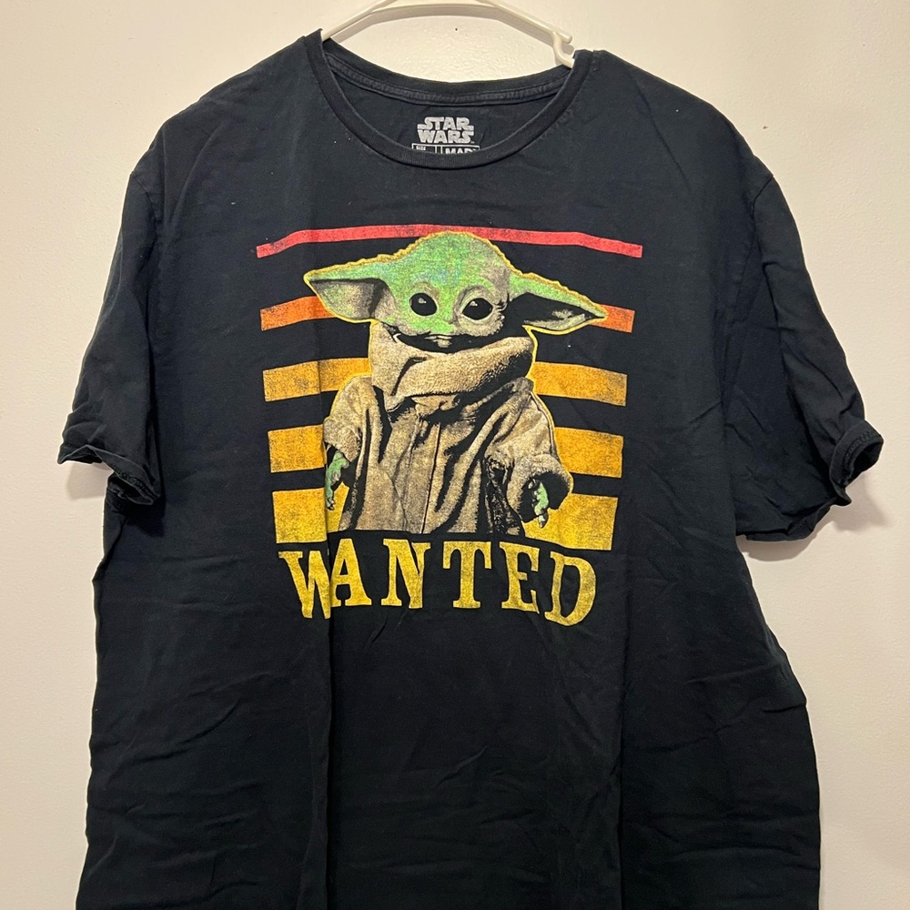 Star Wars Kids Black T-Shirt with Baby Yoda Design